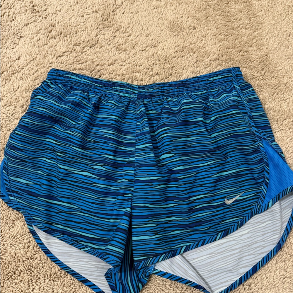 Nike Blue Striped Running Shorts
